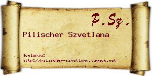 Pilischer Szvetlana névjegykártya